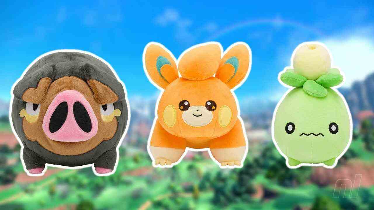 Les peluches Lechonk, Pawmi et Smoliv de Pokémon Scarlet et Violet arrivent au Japon
