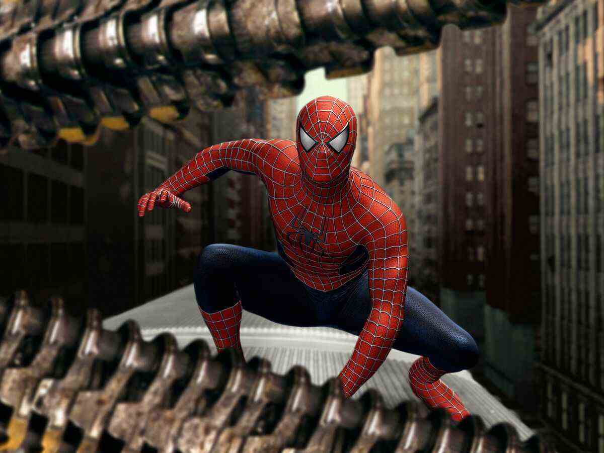 Spider-man sur le toit du train dans Spider-Man 2