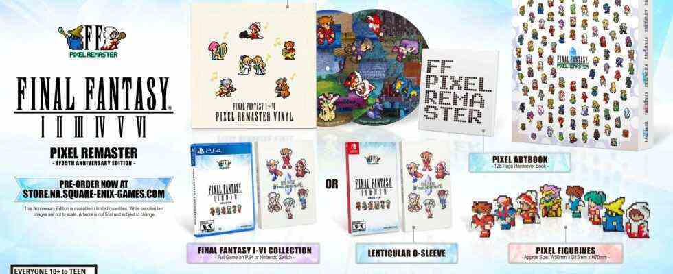 Switch PS4 Final Fantasy FFI-FFVI Pixel Remaster physical collectors edition how to preorder Square Enix Store exclusive FF1 FF2 FF3 FF4 FF5 FF6