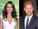 Elizabeth Hurley et le prince Harry sont représentés sur des photos d'archives.