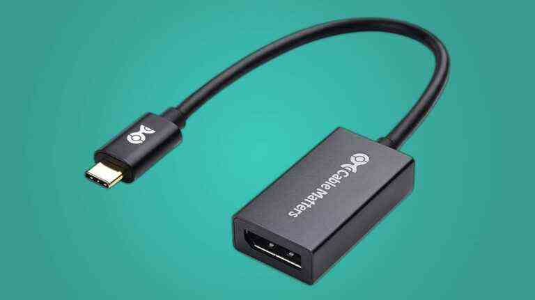 Cet adaptateur DisplayPort USB-C coûte 16 $ en ce moment