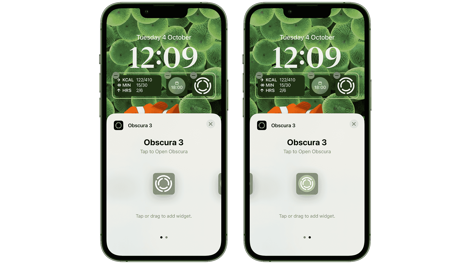 Obscura 3 Widgets d'écran de verrouillage iOS 16