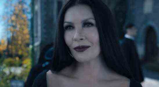 Catherine Zeta-Jones as Morticia Addams on Wednesday