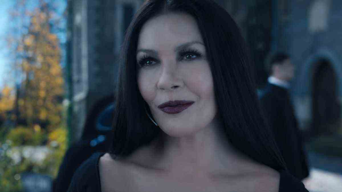 Catherine Zeta-Jones as Morticia Addams on Wednesday