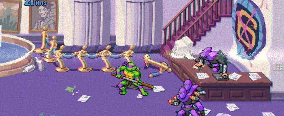 TMNT Shredder's Revenge se joue désormais encore plus comme un jeu d'arcade classique de Konami