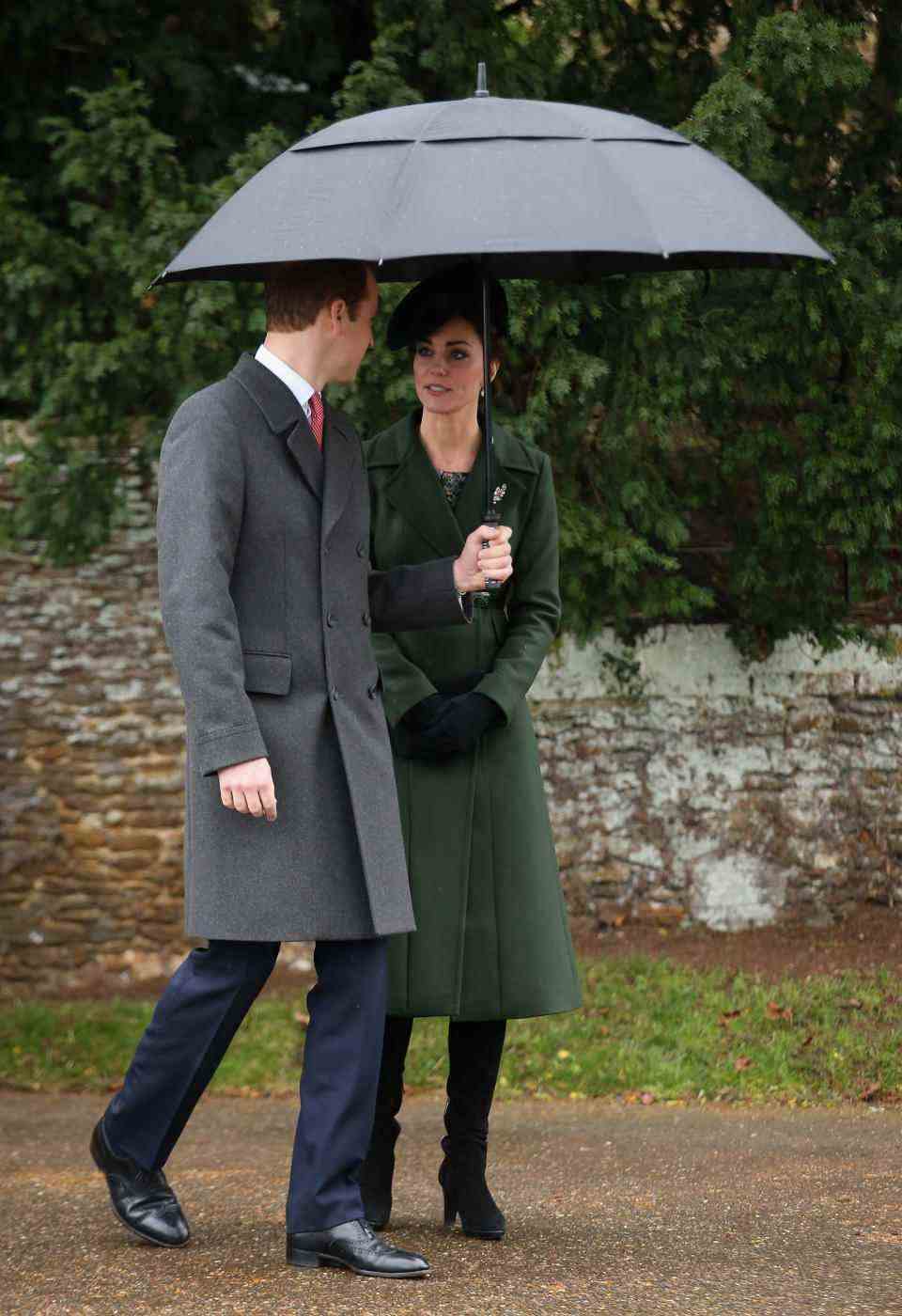 Le prince et la princesse de Galles au service religieux du jour de Noël à Sandringham en 2015. (Getty Images)