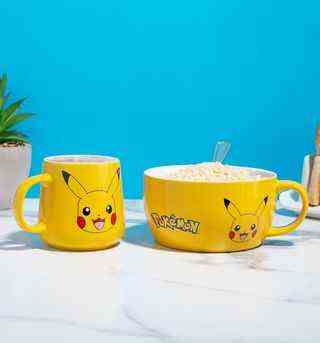 Tasse et bol de petit-déjeuner Pokemon Pikachu