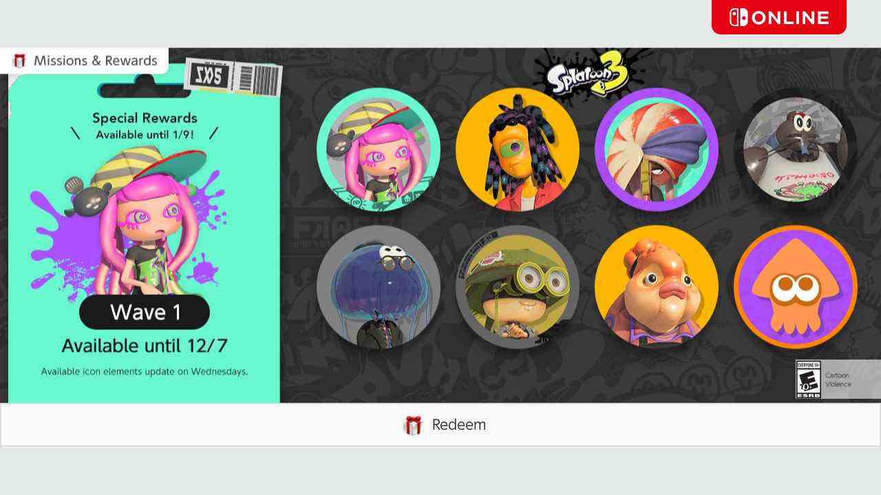 Nintendo Switch Online lance de nouveaux ensembles d'icônes Splatoon 3
