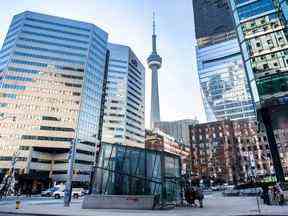 La zone près de la gare Union de Toronto où un homme a été tué par un groupe d'adolescentes.  Peter J.Thompson / National Post