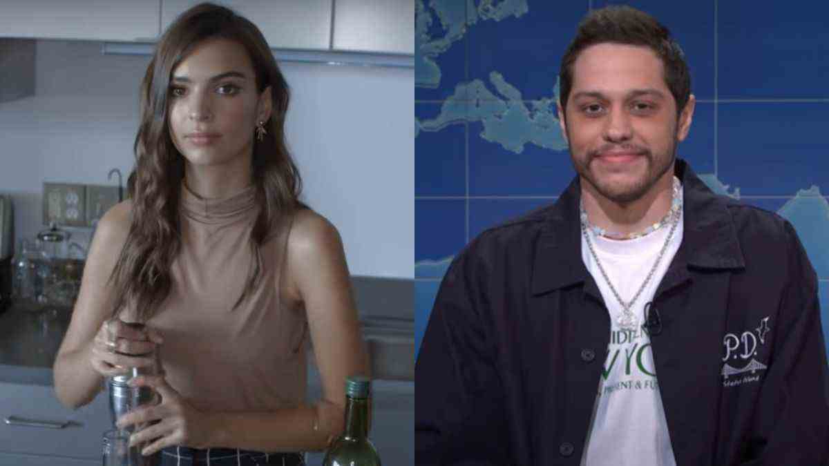 Emily Ratajkowski in Vogue interview; Pete Davidson on Saturday Night Live.