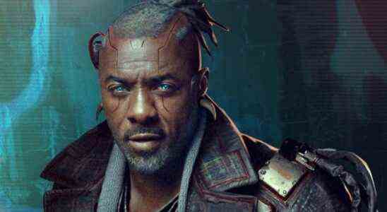 Artist depiction of Idris Elba in Cyberpunk 2077