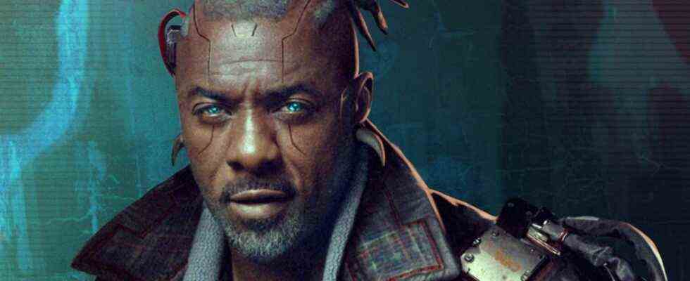 Artist depiction of Idris Elba in Cyberpunk 2077