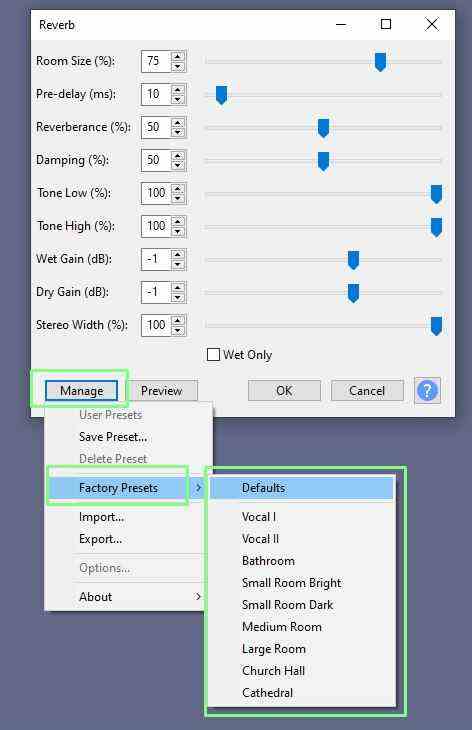 Ajouter des effets à l'audio dans Audacity