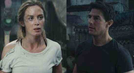 Emily Blunt and Tom Cruise training in Edge of Tomorrow