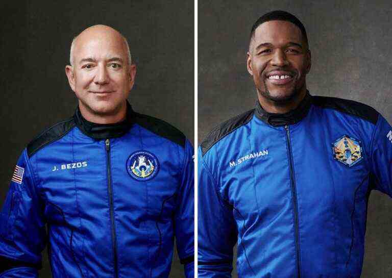 Jeff Bezos et Michael Strahan, hôte de GMA, sont les vedettes du nouveau spectacle spatial pour enfants Blue Origin