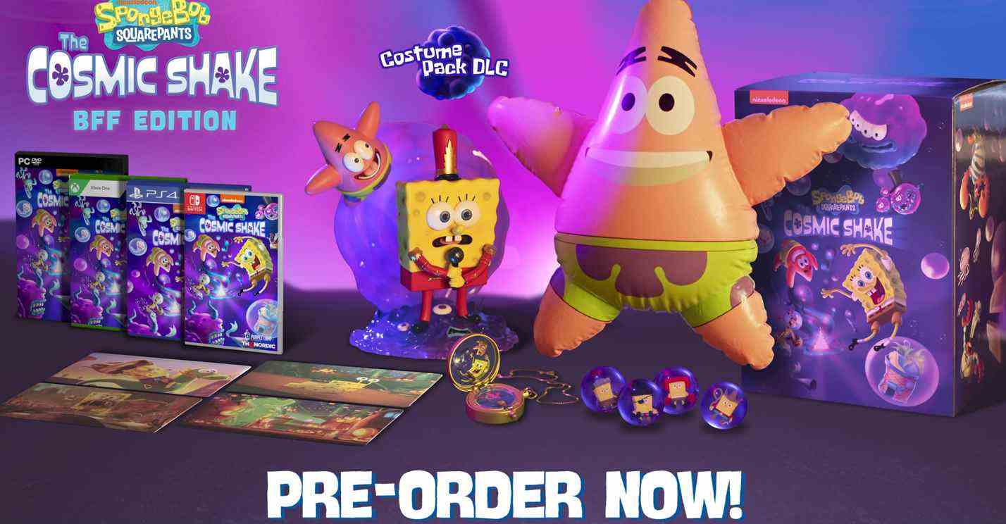 Trailer: SpongeBob SquarePants: The Cosmic Shake now has a January 2023 release date with BFF collectors edition, and are preorders open - collector's edition