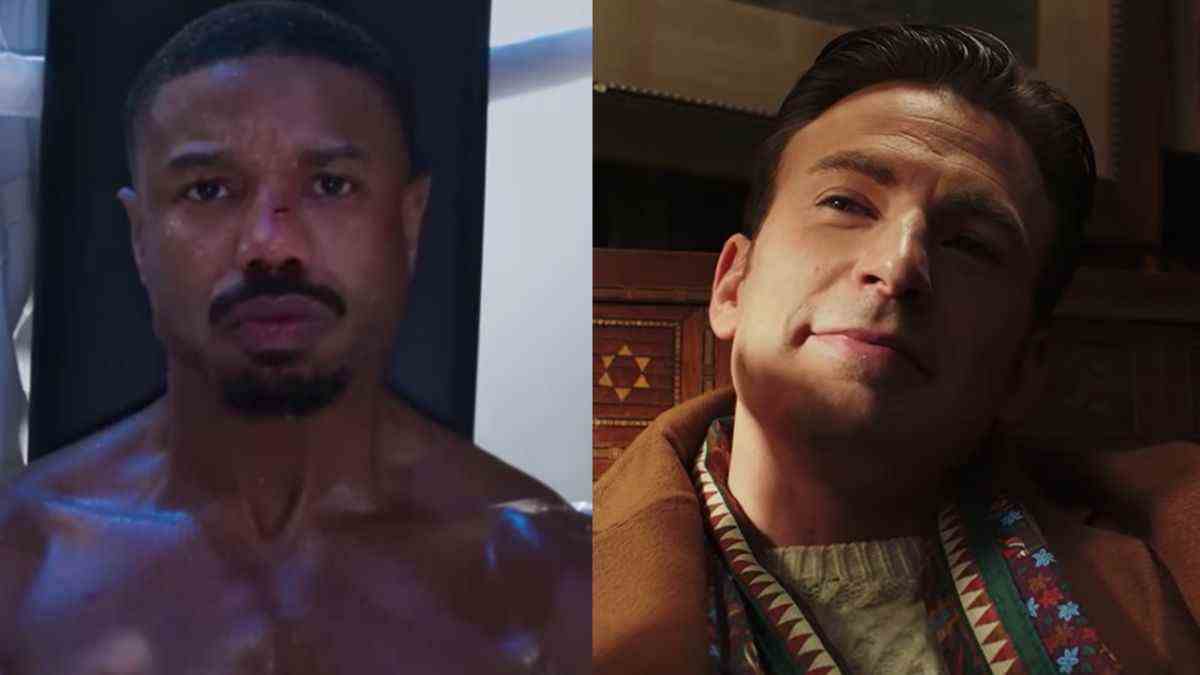 Michael B. Jordan in Creed III, Chris Evans in Knives Out