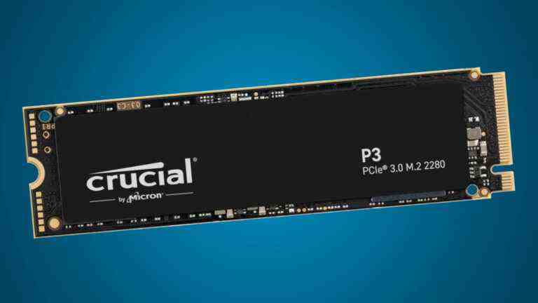 Le SSD Crucial P3 1 To M.2 NVMe est à son prix le plus bas jamais enregistré sur Amazon
