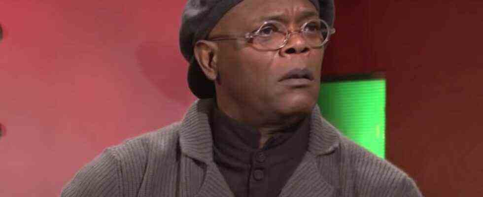 Samuel L Jackson appearing on What Up With That on SNL.