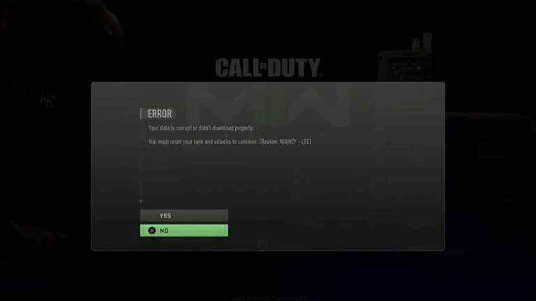 Modern Warfare 2 Dev Error 11557 Surfaces, voici une solution de contournement