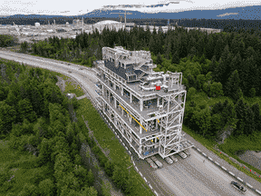 Livraison de modules, site de LNG Canada, Kitimat