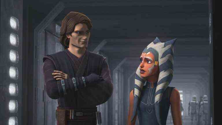 Anakin Skywalker and Ahsoka Tano in Star Wars: The Clone Wars