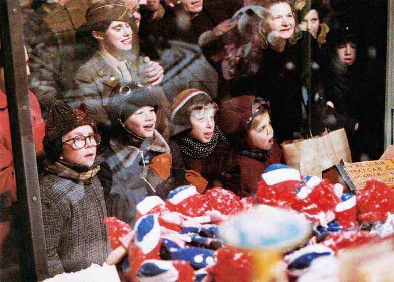 A CHRISTMAS STORY, from left, front, Peter Billingsley, Scott Schwartz, R.D. Robb, Ian Petrella, 1983, ©MGM/courtesy Everett Collection