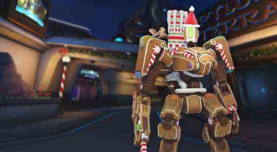 Vous pouvez obtenir ce skin Legendary Gingerbread Bastion presque gratuit dans Overwatch 2