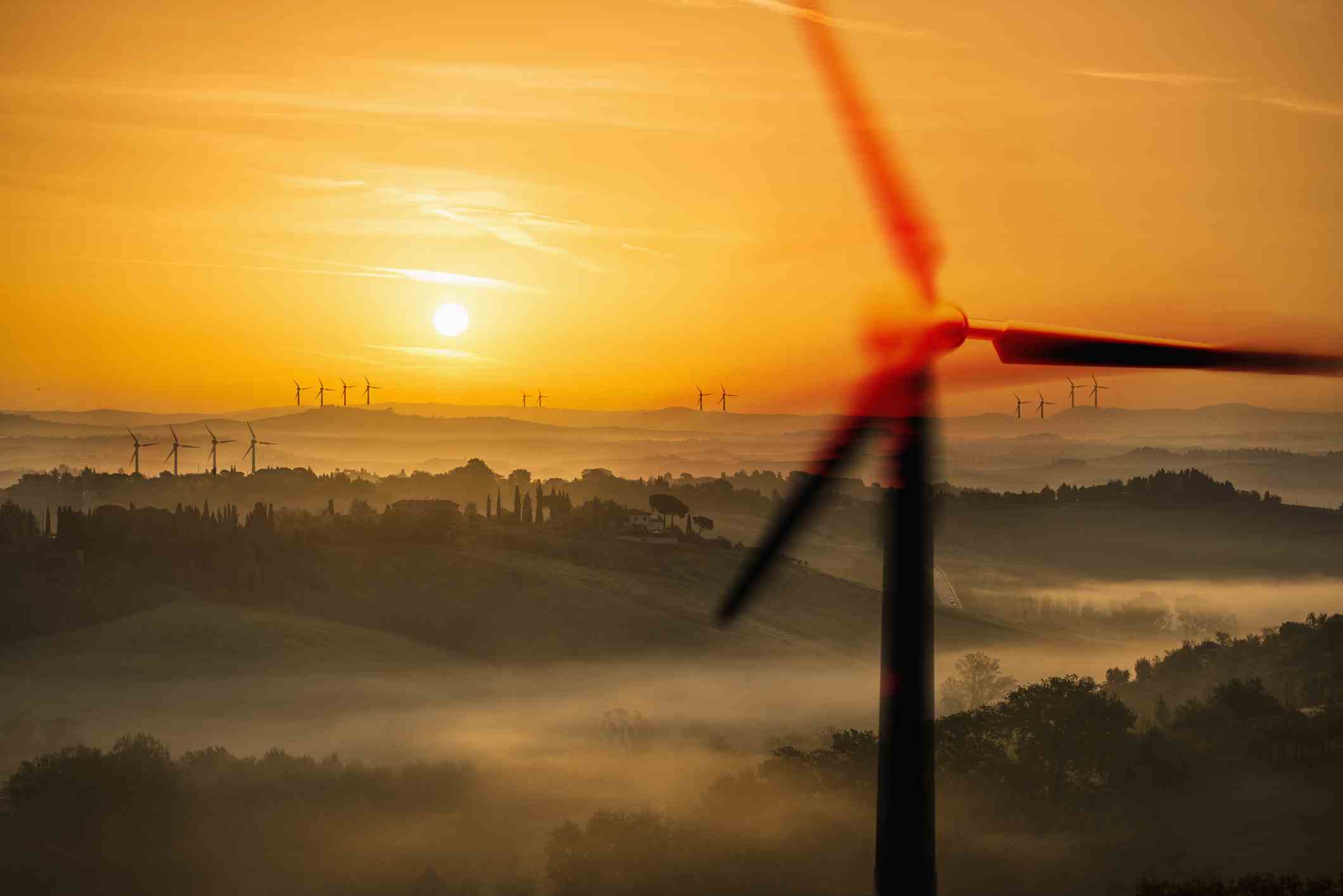 éolienne sur paysage