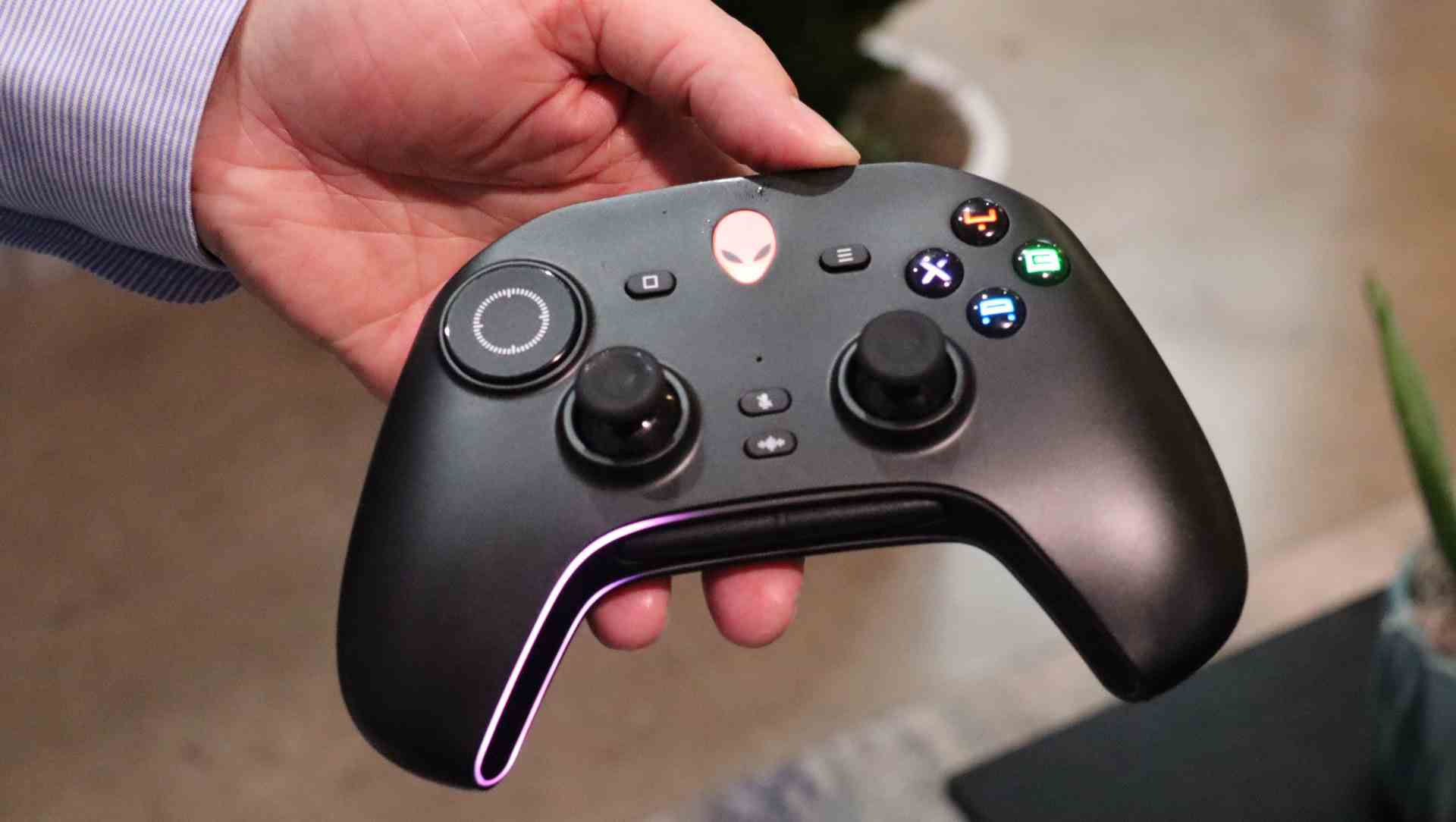 Haut de la manette de jeu Alienware Project Nyx