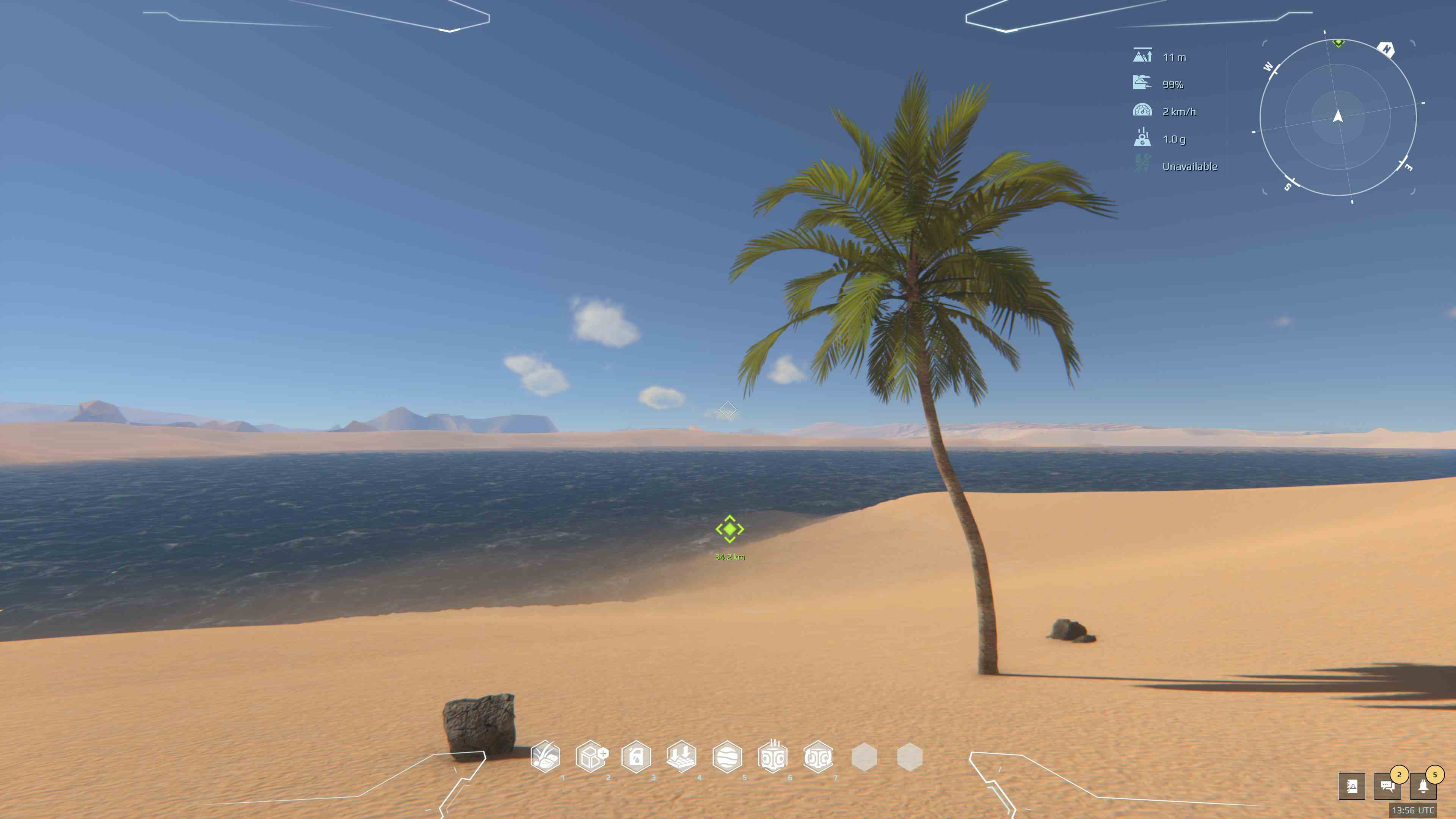 Une plage dans Dual Universe