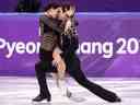 Tessa Virtue et Scott Moir du Canada participent au programme court de patinage artistique de danse sur glace aux Jeux olympiques d'hiver de Pyeonchang, le lundi 19 février 2018 à Gangneung, en Corée du Sud.