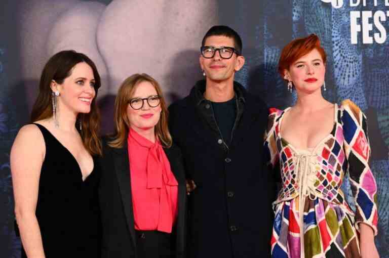 LONDON, ENGLAND - OCTOBER 12: Claire Foy, Sarah Polley, Ben Whishaw and Jessie Buckley attend the "Women Talking" UK Premiere during the 66th BFI London Film Festival at The Royal Festival Hall on October 12, 2022 in London, England. (Photo by Joe Maher/Getty Images for BFI)