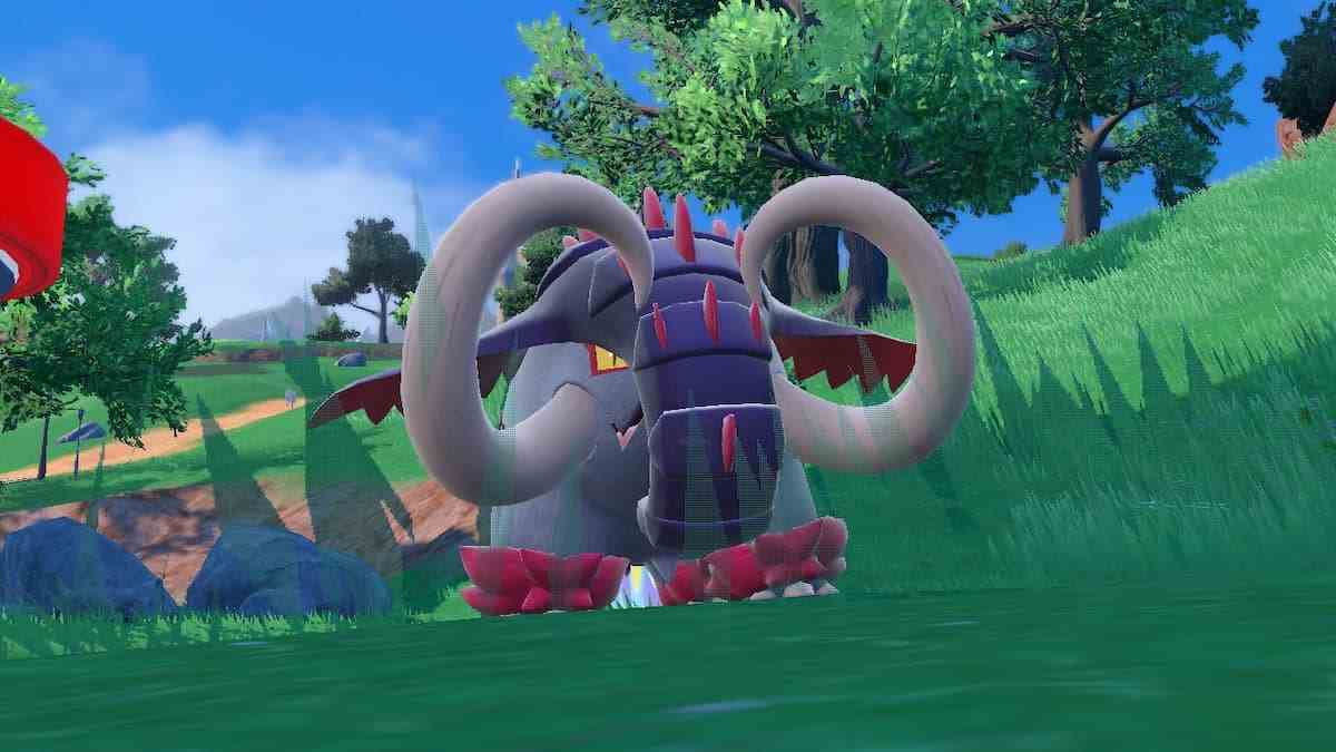 Great Tusk sur le champ de bataille - Meilleur Pokémon de type sol en écarlate et violet