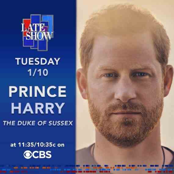 Le prince Harry dans The Late Show avec Stephen Colbert