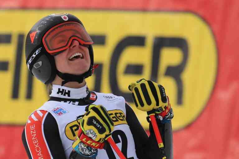 Valérie Grenier au sommet de la Coupe du monde après sa victoire en slalom géant