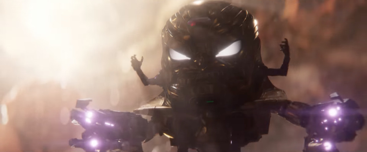 MODOK, masqué et avec des fusils dégainés dans Ant-Man &  la Guêpe : Quantumania. 