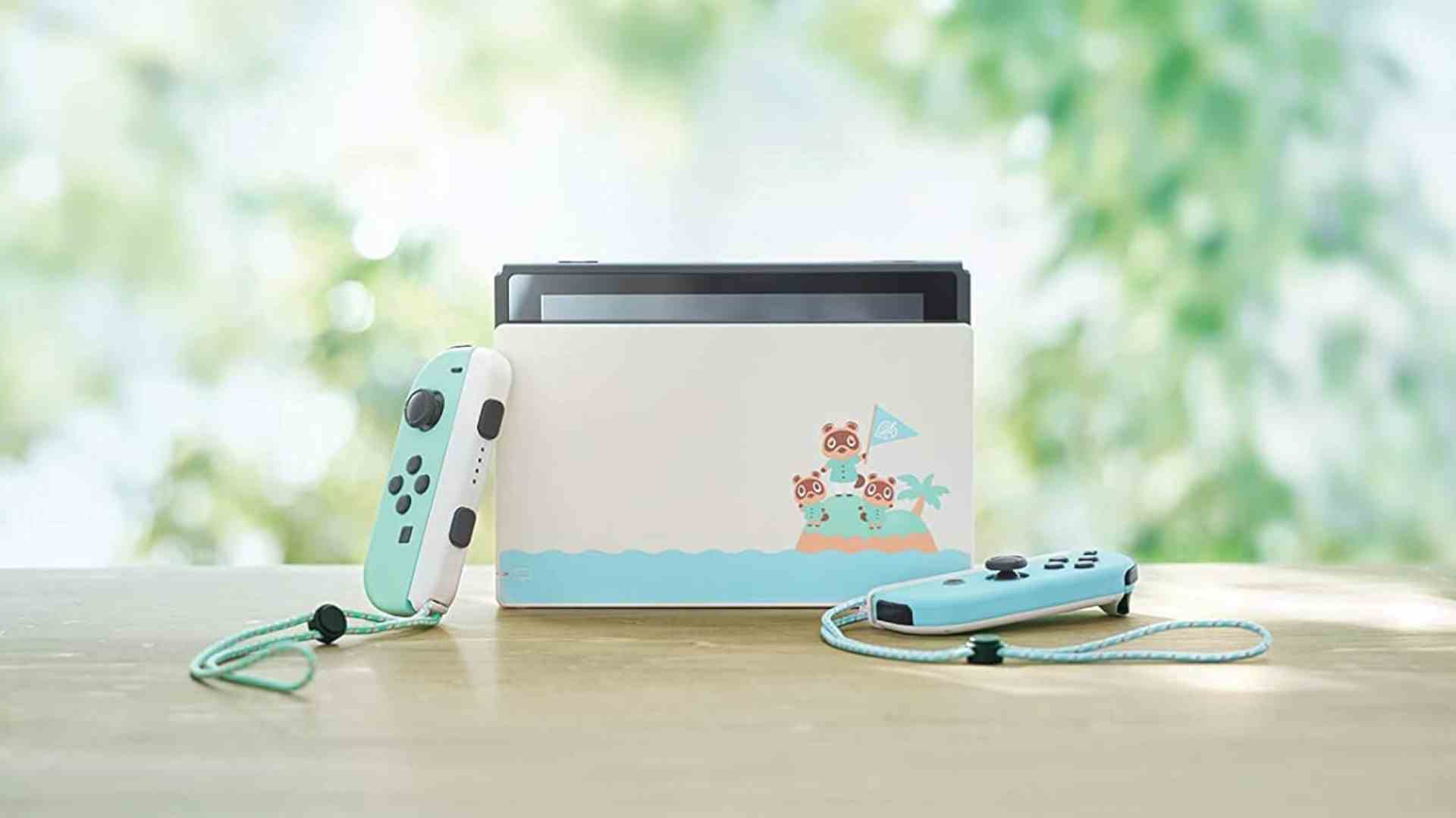 Un commutateur Nintendo Animal Crossing