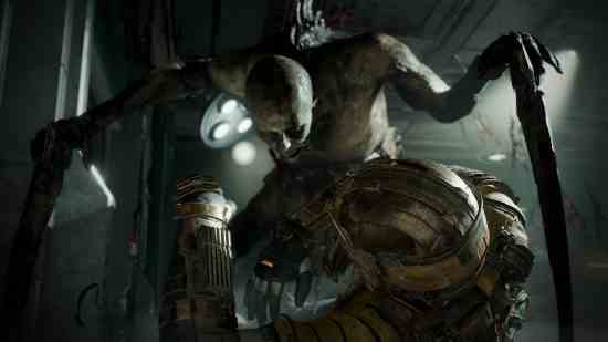 Dead Space Remake peut apprendre du combat du protocole Callisto.  Isaac Clarke est attaqué par une créature dans le Dead Space Remake