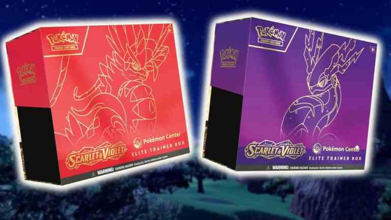 Snazzy Pokémon TCG: boîtes d'entraîneurs d'élite écarlates et violettes en direct pour la pré-commande
