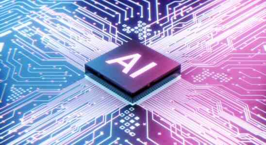 AI microprocessor on motherboard computer circuit