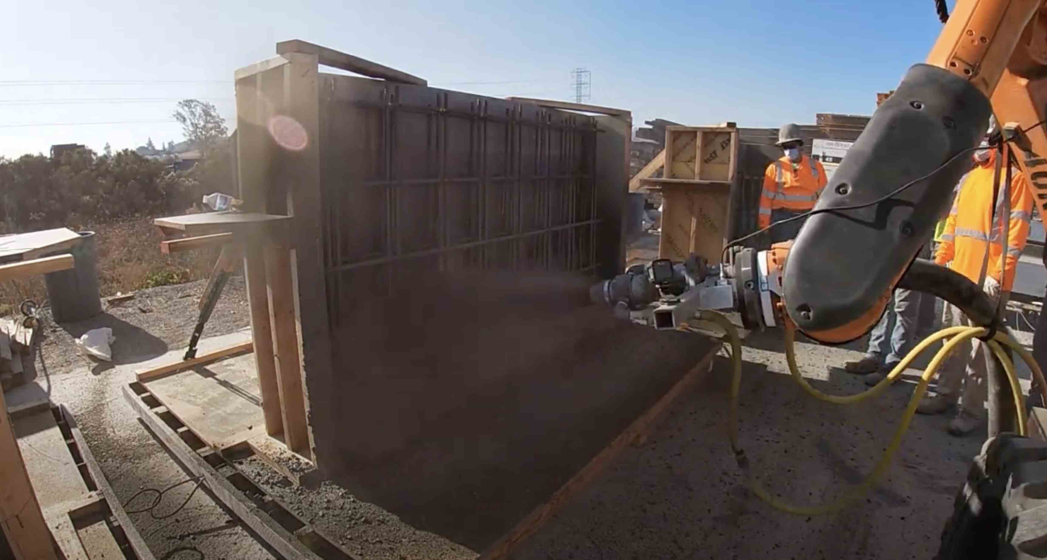 Bras de robot sur chantier