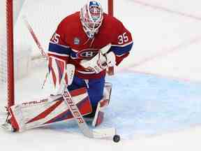 Le gardien des Canadiens Sam Montembeault, 26 ans, connaît une saison décisive.