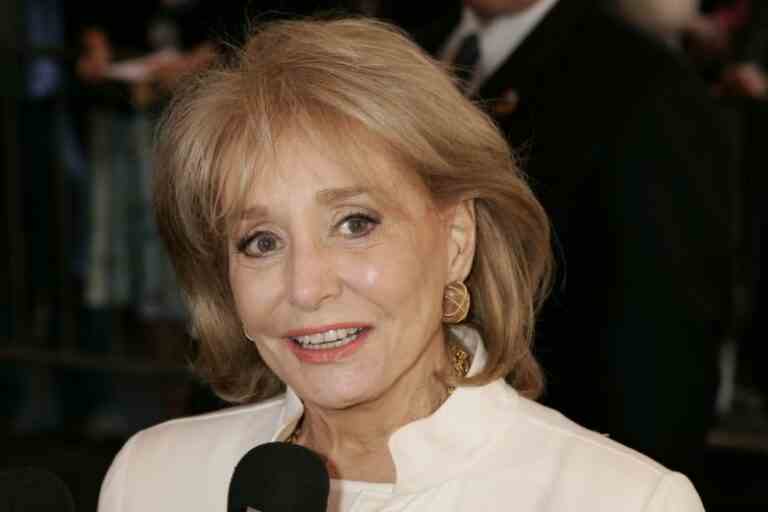 NEW YORK - APRIL 10:  Television personality Barbara Walters arrives at the New Amsterdam theater for the Dana Reeve Memorial Service April 10, 2006 in New York City.  (Photo by Clarence Elie-Rivera/Getty Images)