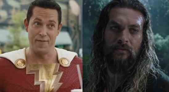 Shazam and Aquaman side by side