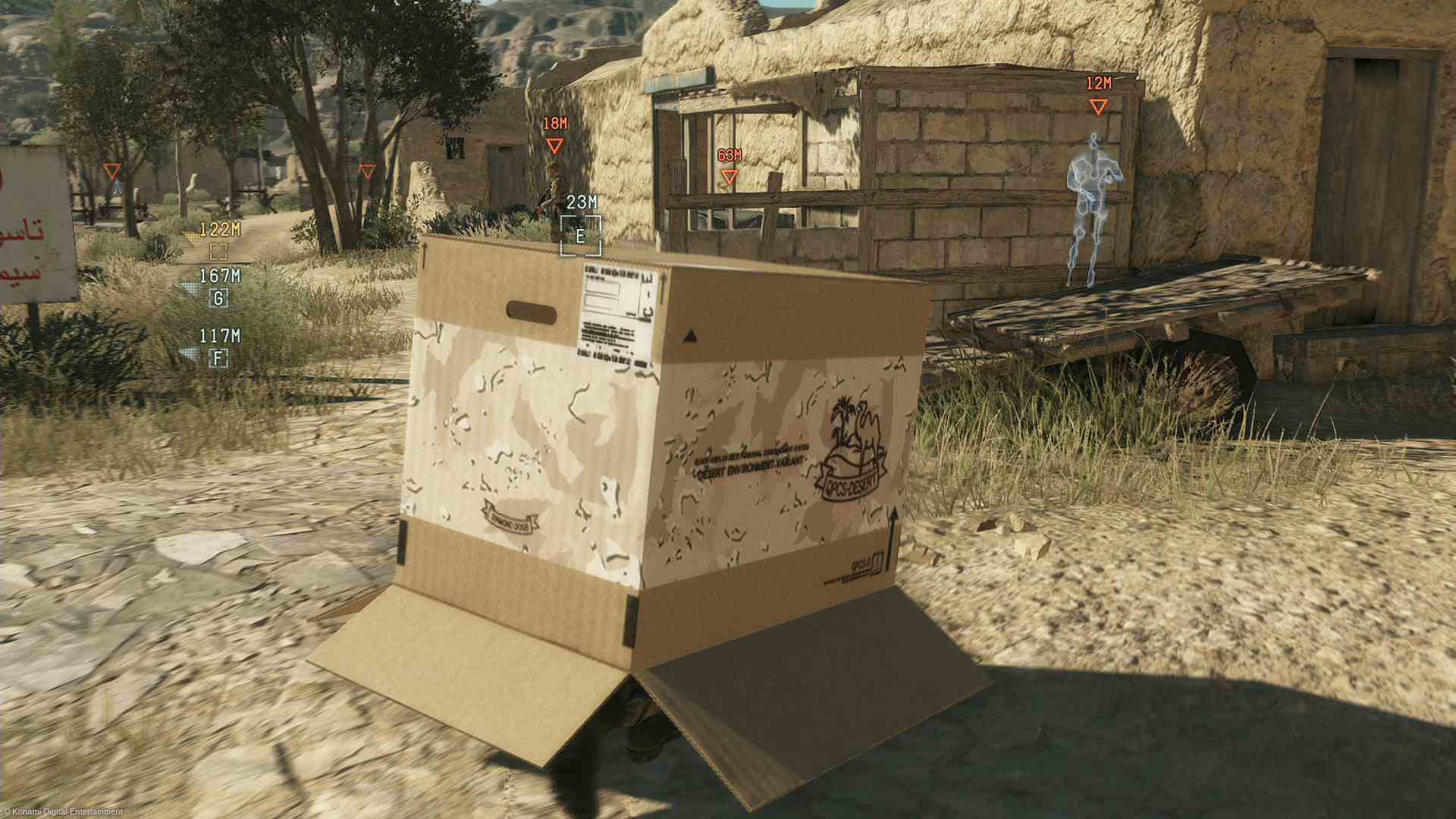 The book Four Battlefields details how soldiers decided to hide in a cardboard box to evade AI security, hiding like Solid Snake in Metal Gear Solid.