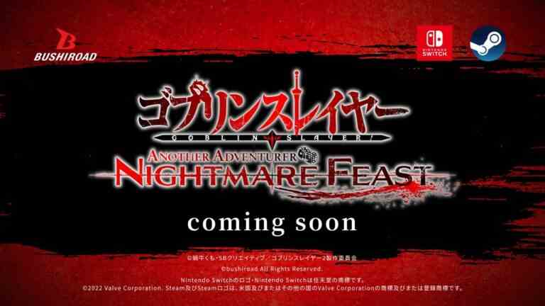 Goblin Slayer Another Adventurer: Nightmare Feast développé par Apollosoft et Mebius, publié par Bushiroad Games    
