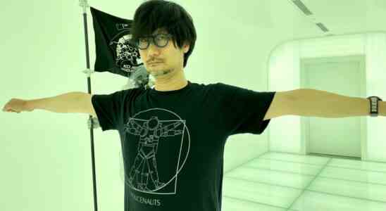 Hideo Kojima wearing a Policenauts t-shirt.