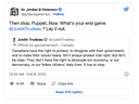 L'un des tweets cités dans les plaintes contre Jordan Peterson auprès de l'Ordre des psychologues de l'Ontario.