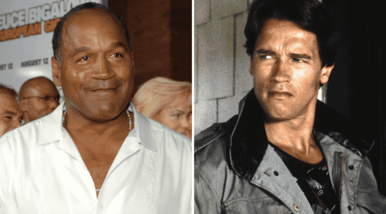 O.J. Simpson, Arnold Schwarzenegger in "The Terminator"